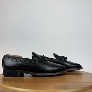 Mens Johnston & Murphy Aristocrat Black Fringe Tassel Wingtip Loafers Size 8.5 C